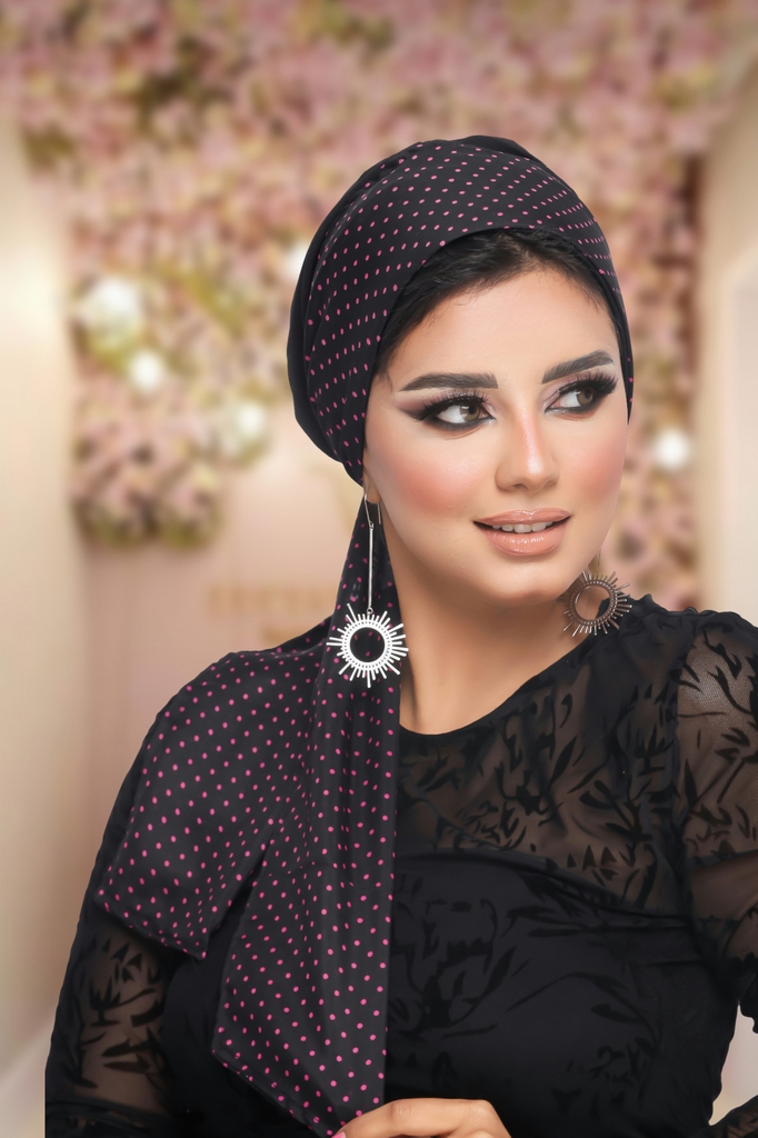 Turban Multi-way two pieces crepe material * chiffon - Smile Turbans - 1170
