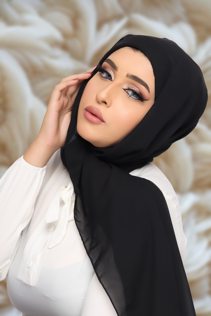 Hijab Ready-made hijab without pins chiffon - Smile Turbans - 1284