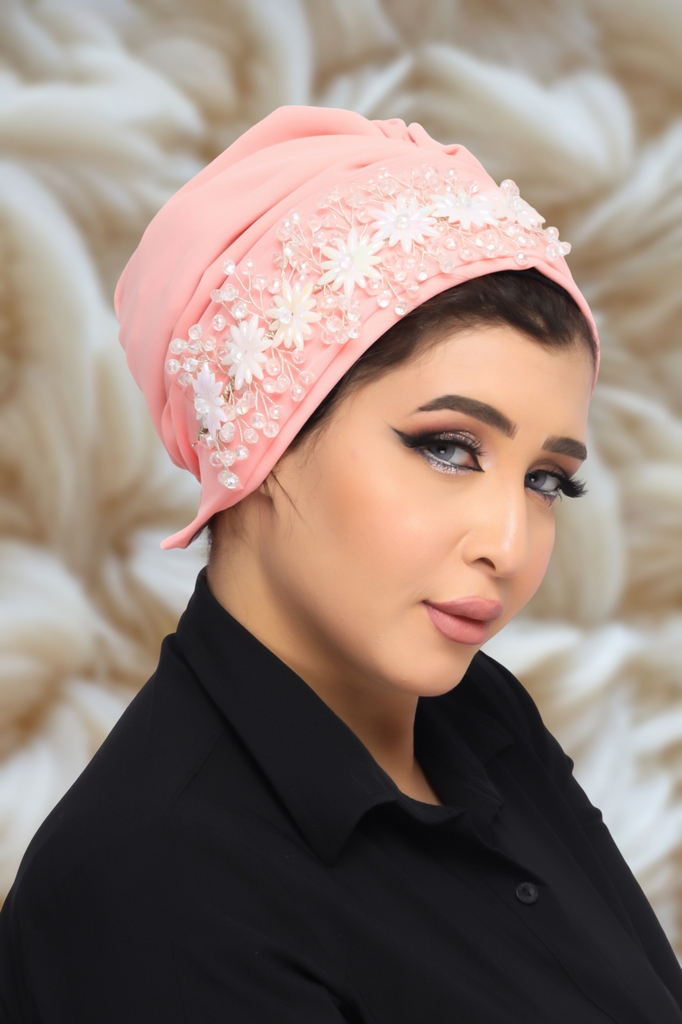 turban Scotch With accessories Tulle Material - Smile Turbans - 1295