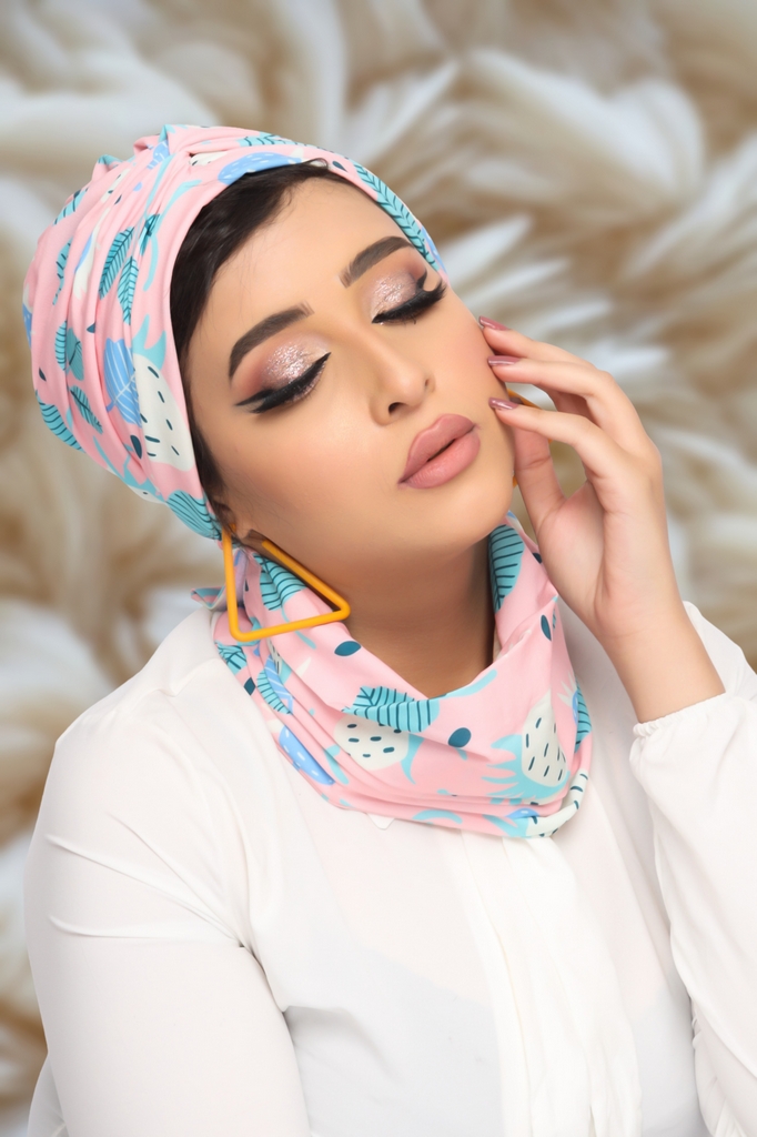 Turban Scotch crepe material - Smile Turbans - 1304