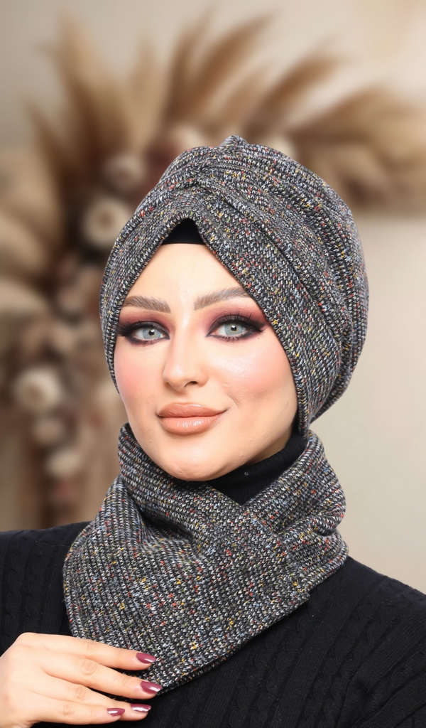 Turban  & Scarf Darby one piece Wool - Smile Turbans - 1350