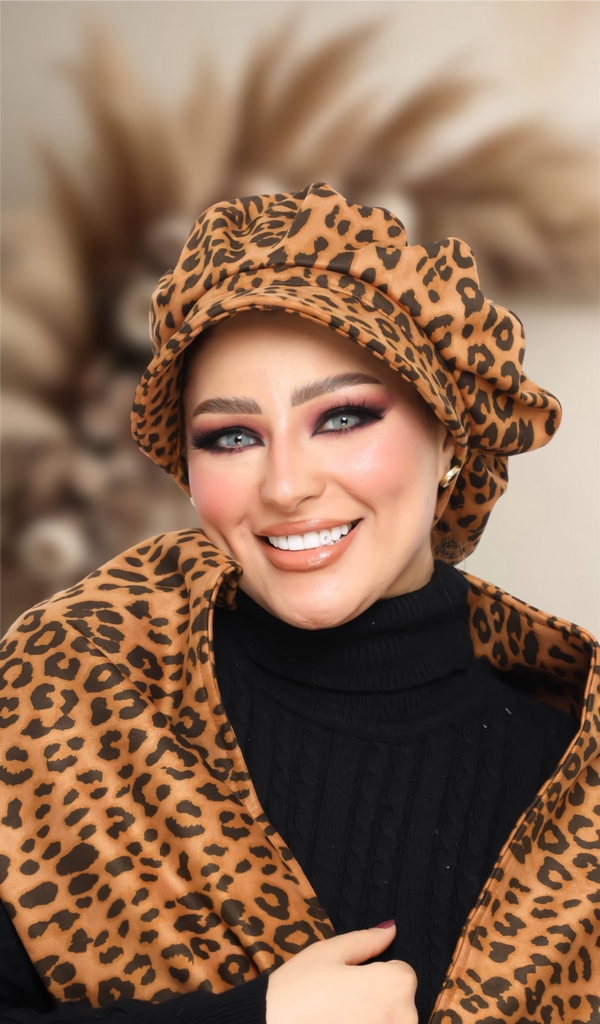 Beret & Scarf Beret suede - Smile Turbans - 1372