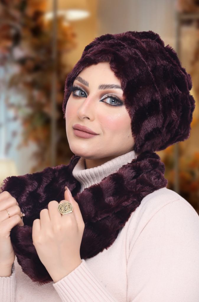 IceCap  & Scarf Darby one piece Fur - Smile Turbans - 1420