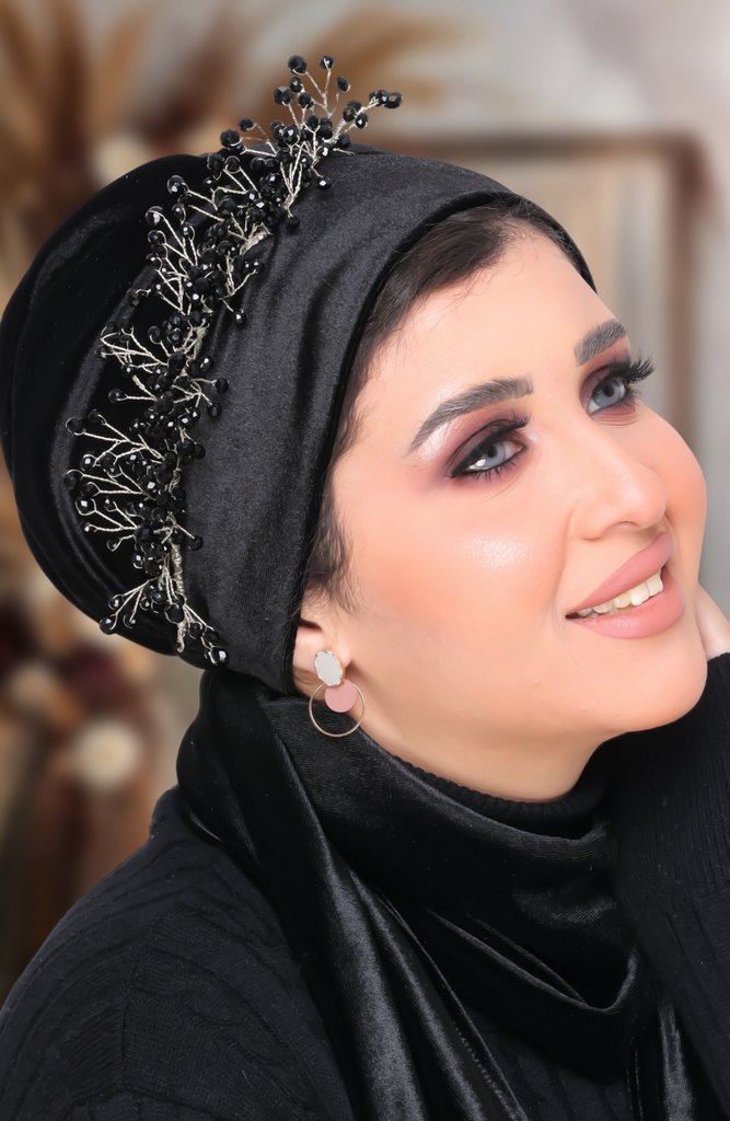 Turban  & Scarf Turban with accessories velvet - Smile Turbans - 1441