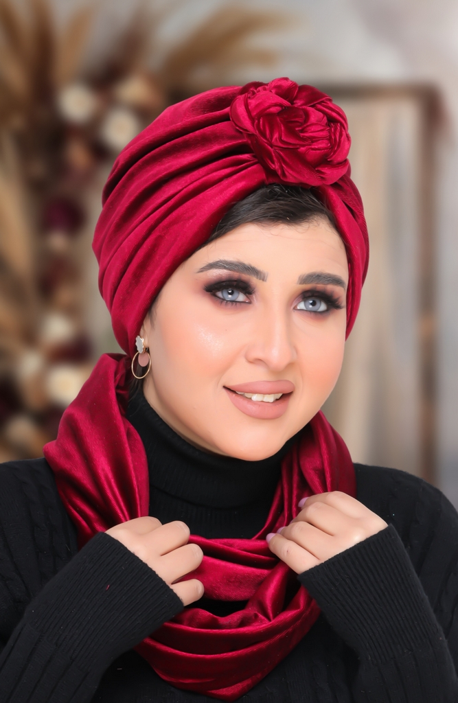 Turban  & Scarf cupcake velvet - Smile Turbans - 1460