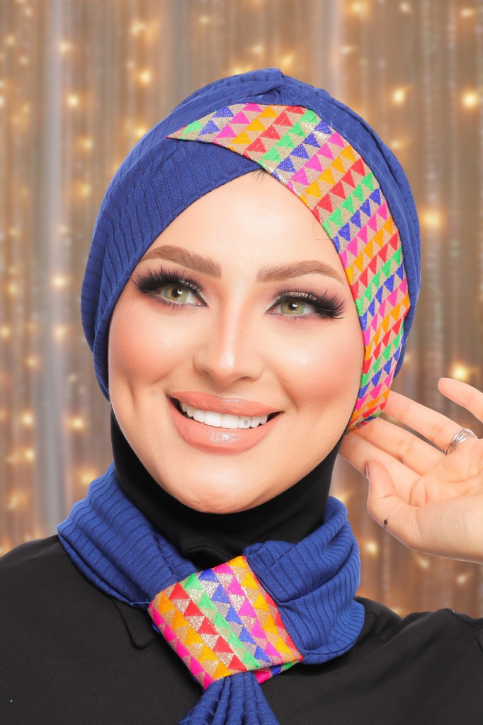 Turban  & Scarf crossover Rip - Smile Turbans - 1494