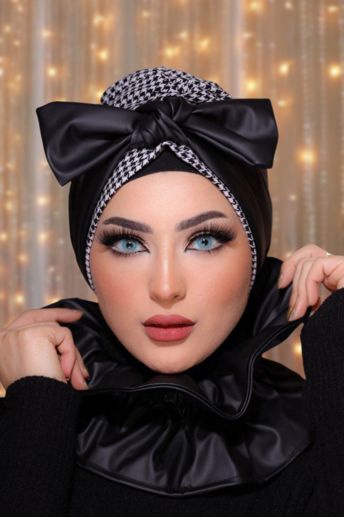 Turban  & Scarf bow crepe - Smile Turbans - 1495