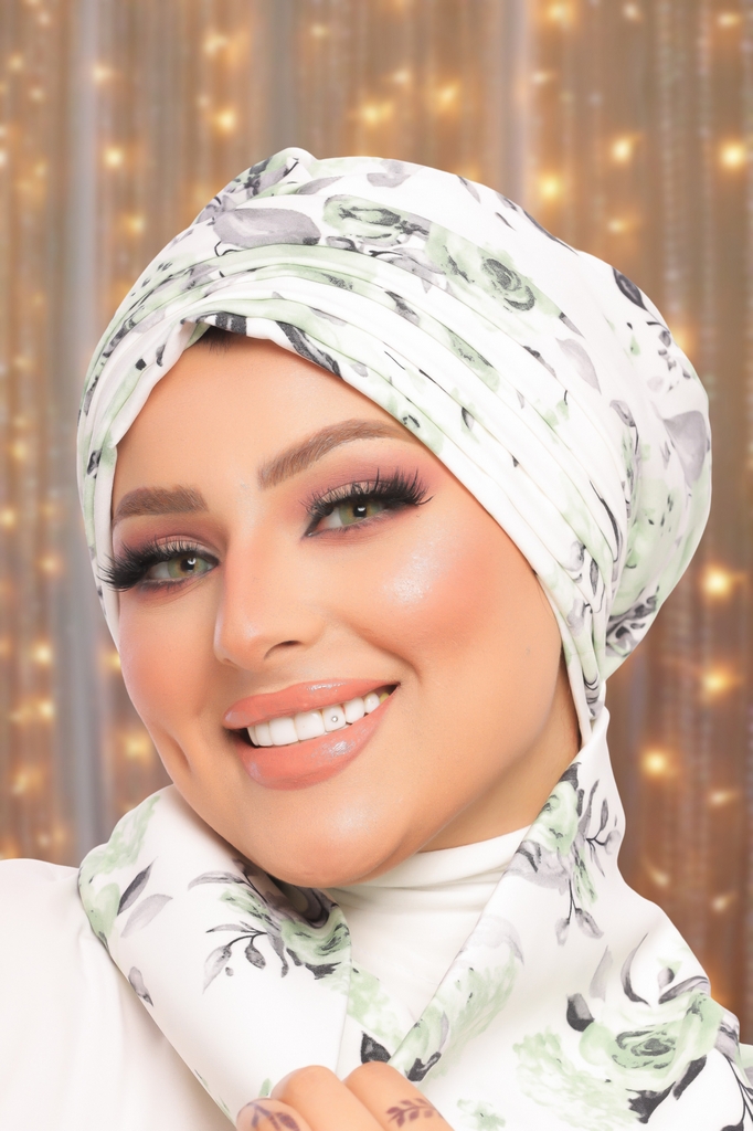 Turban  & Scarf Scotch crepe material - Smile Turbans - 1507