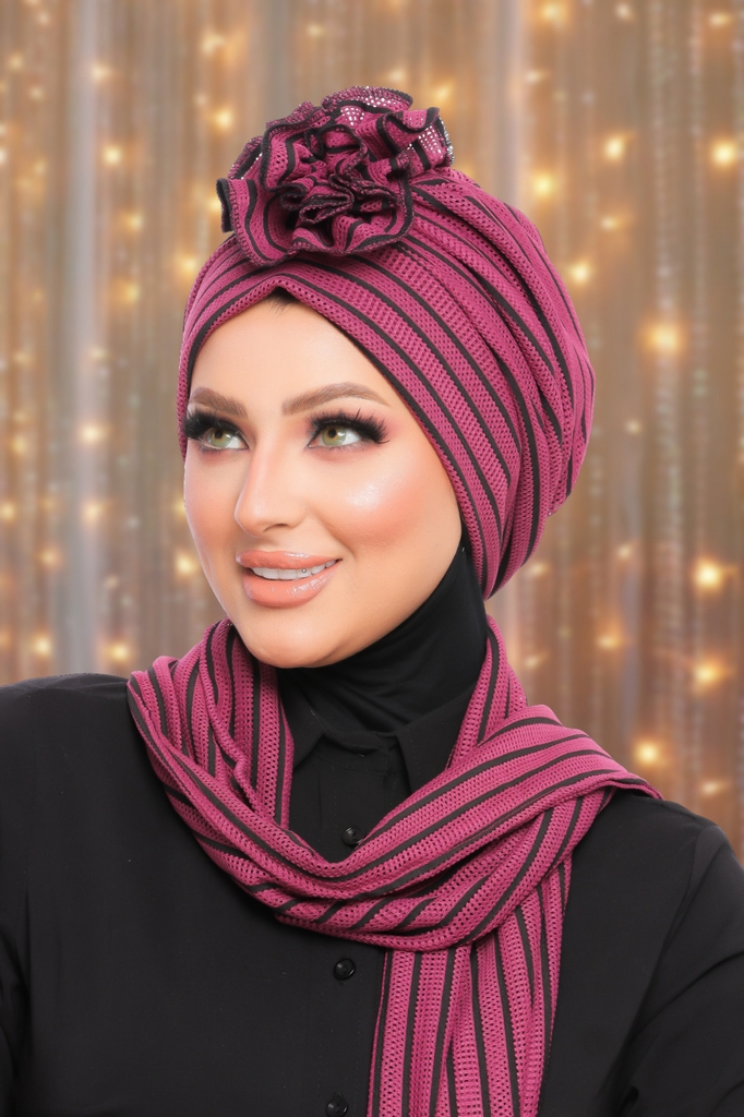 Turban  & Scarf flower kink - Smile Turbans - 1550