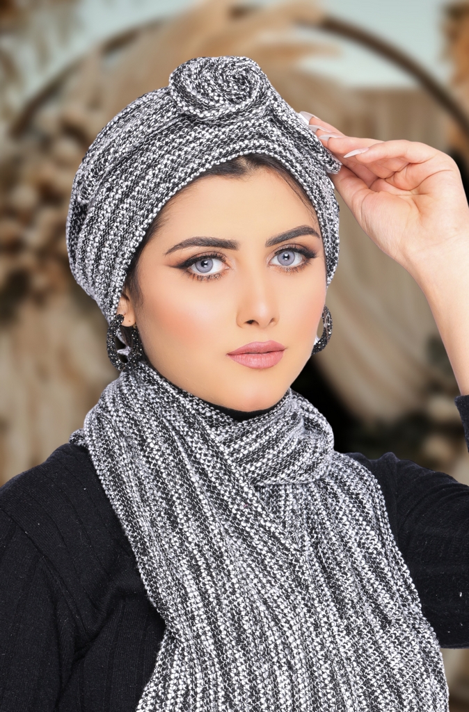 Turban  & Scarf Multiway Wire knitwear - Smile Turbans - 1679