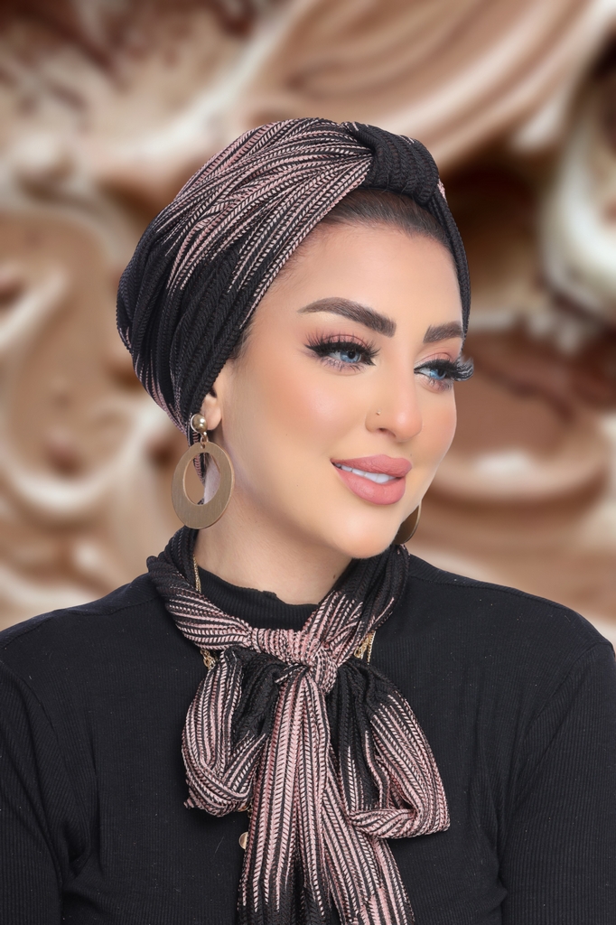 Turban  & Scarf Multi-way two pieces kink - Smile Turbans - 1819