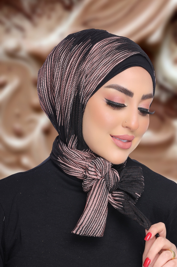 Hijab Ready-made hijab without pins kink - Smile Turbans - 1830