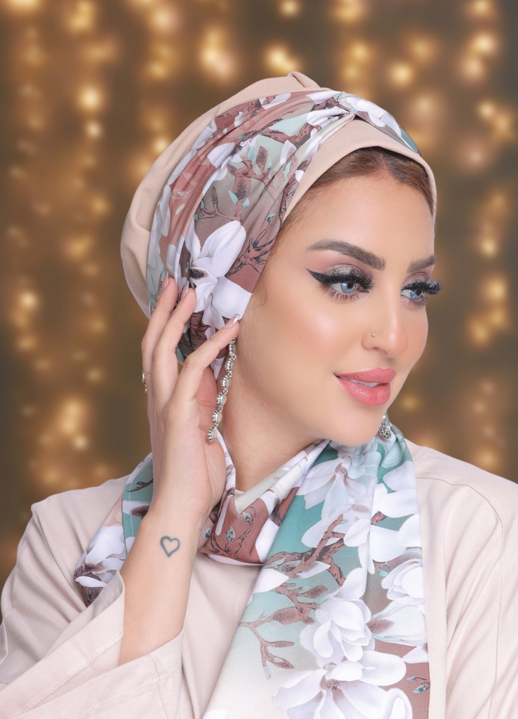 Turban  & Scarf Crocs crepe material - Smile Turbans - 2005