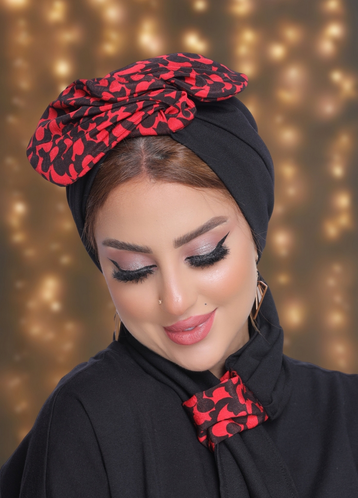 Turban  & Scarf Multi way wire crepe material - Smile Turbans - 2053