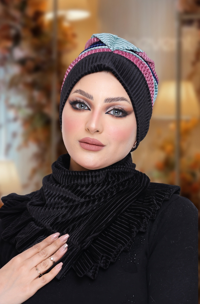 Turban  & Scarf Crocs one piece velvet - Smile Turbans - 1013