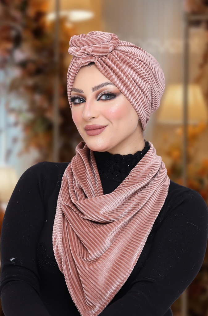 Turban  & Scarf cupcake velvet - Smile Turbans - 1014