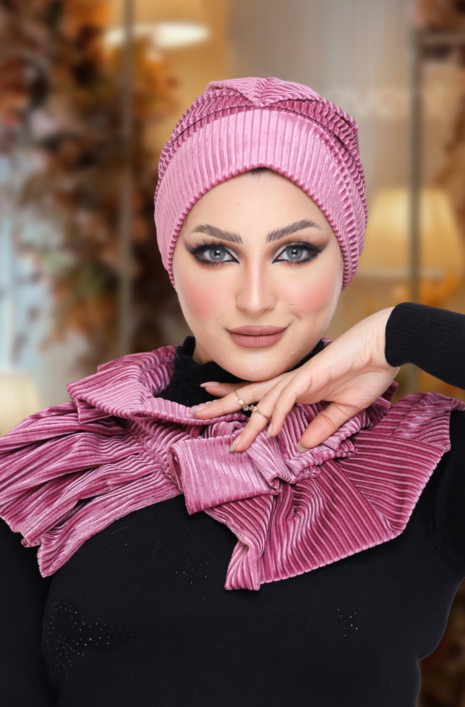 Turban  & Scarf Darby one piece velvet - Smile Turbans - 1021