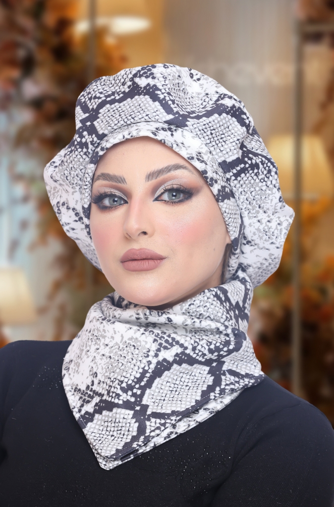 Beret & Scarf Beret suede - Smile Turbans - 1034