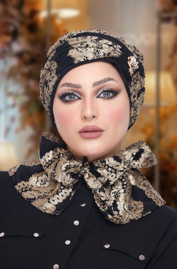 Turban  & Scarf brooch Dantil material - Smile Turbans - 1062