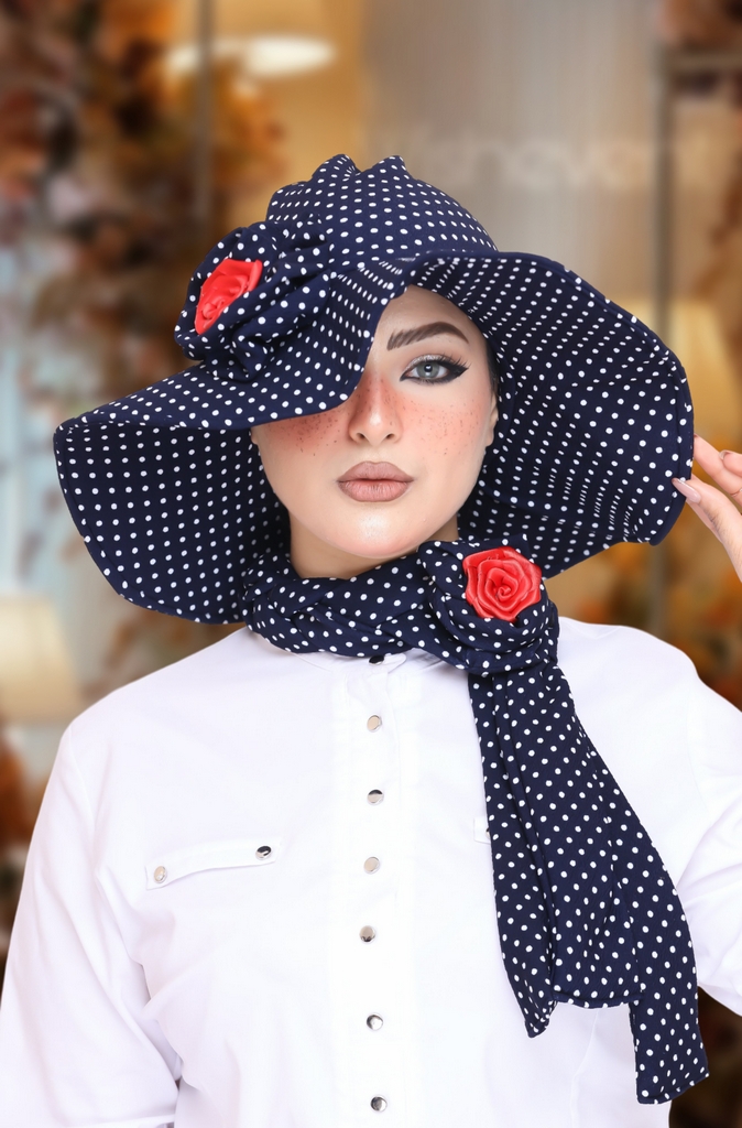 Bucket Hat & Scarf Bucket Hat crepe material - Smile Turbans - 1080