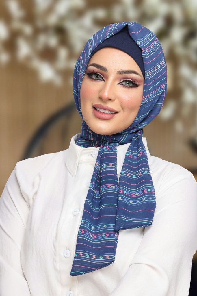 Hijab Ready-made hijab without pins chiffon - Smile Turbans - 1113