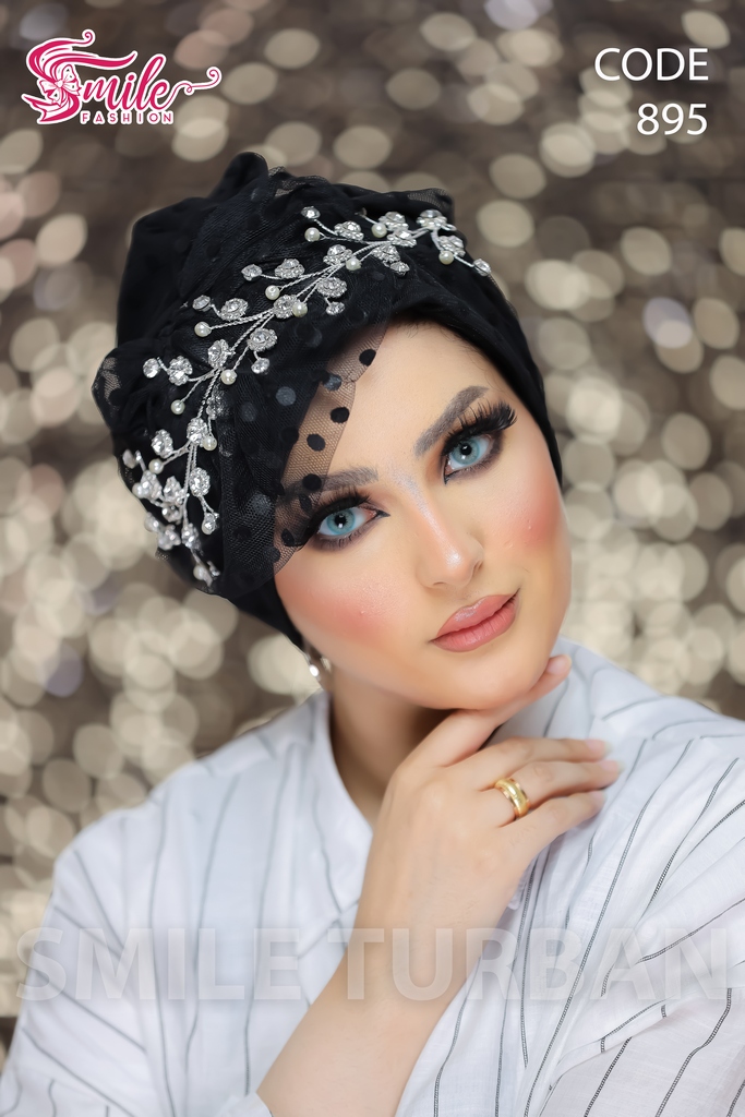 Turban  & Scarf bow crepe material - Smile Turbans - 1150