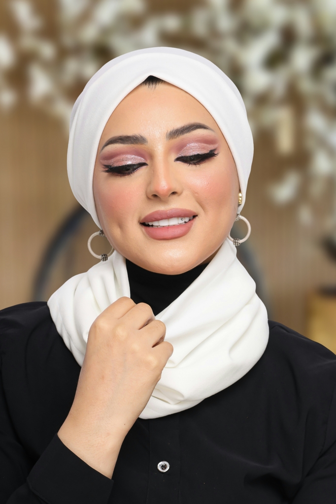 Hijab Ready-made hijab without pins crepe - Smile Turbans - 1158