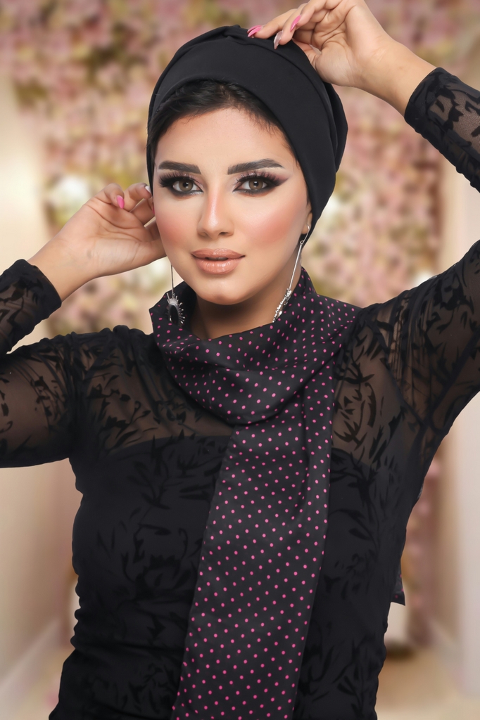 Turban Multi-way two pieces crepe material * chiffon - Smile Turbans - 1170