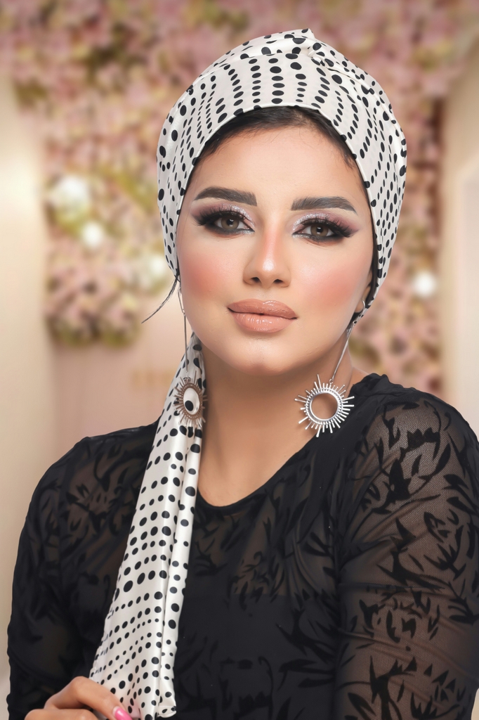 Turban Multi way tie satin material - Smile Turbans - 1181