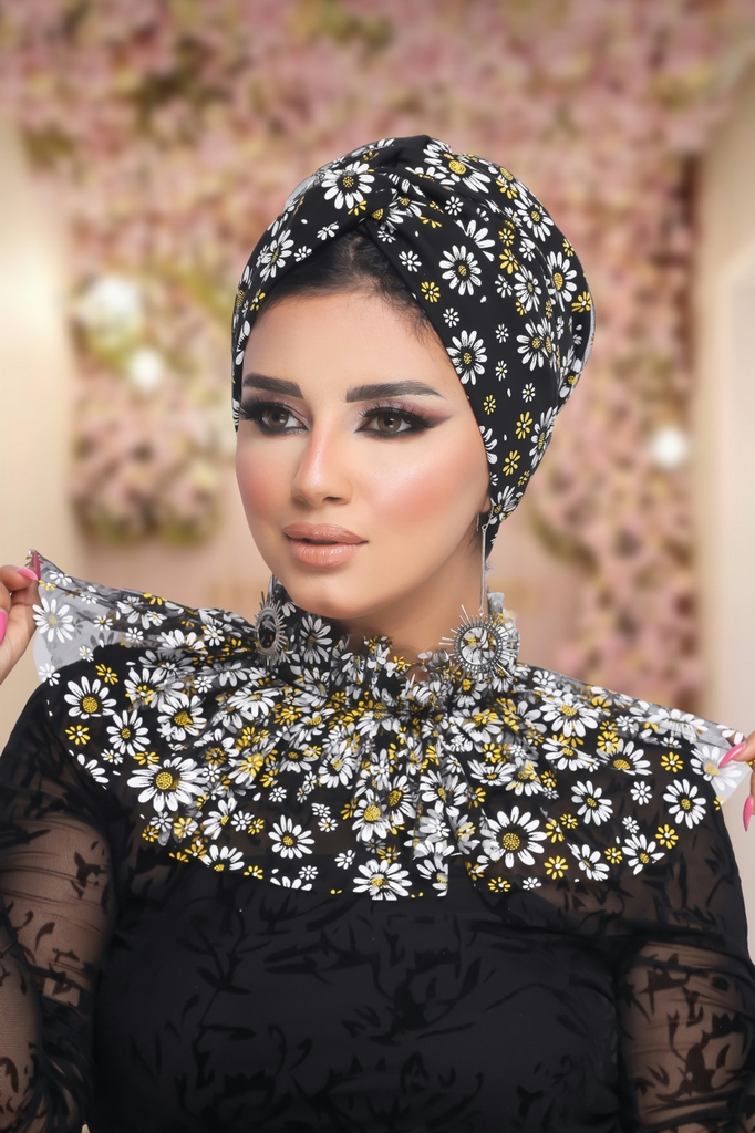 Turban  & Scarf Crocs one piece Tulle - Smile Turbans - 1184