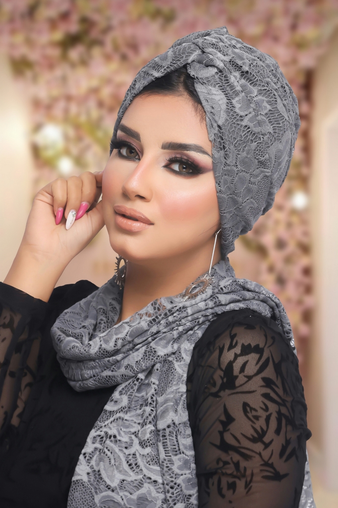 Turban  & Scarf cross one piece Dantel - Smile Turbans - 1216