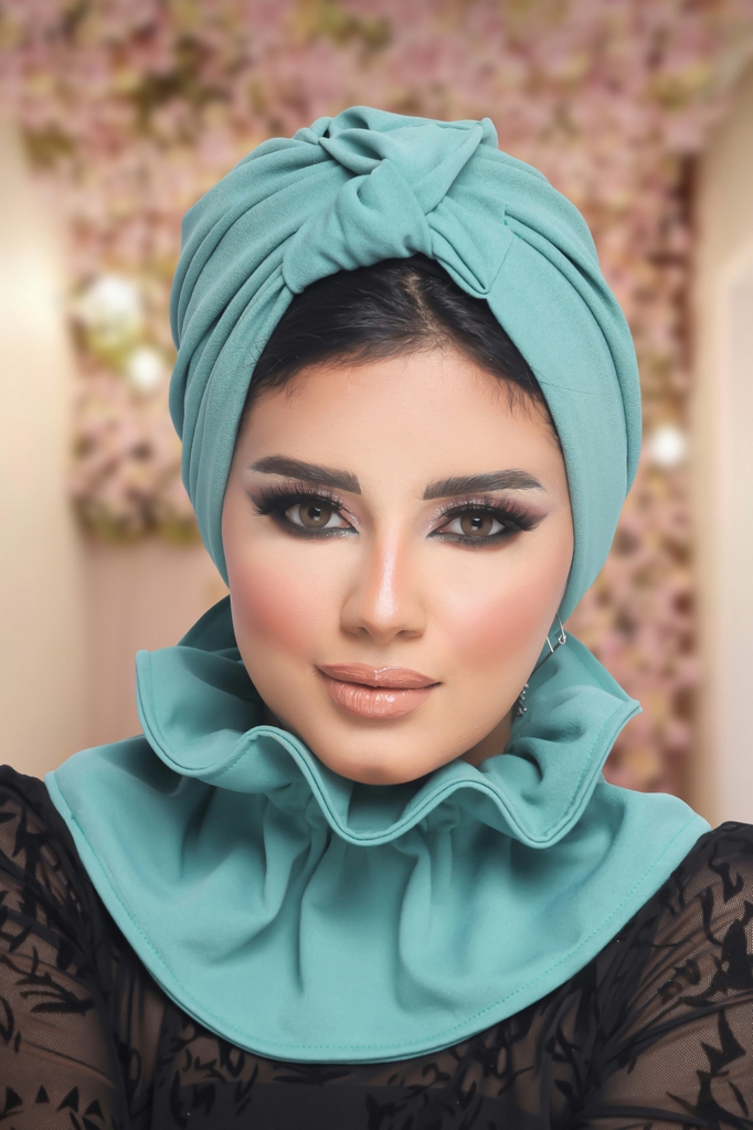 Turban  & Scarf Artichoke crepe material - Smile Turbans - 1223
