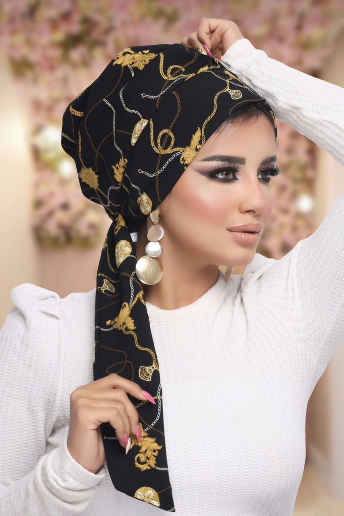 Turban Multi way tie Rosaline material - Smile Turbans - 1235