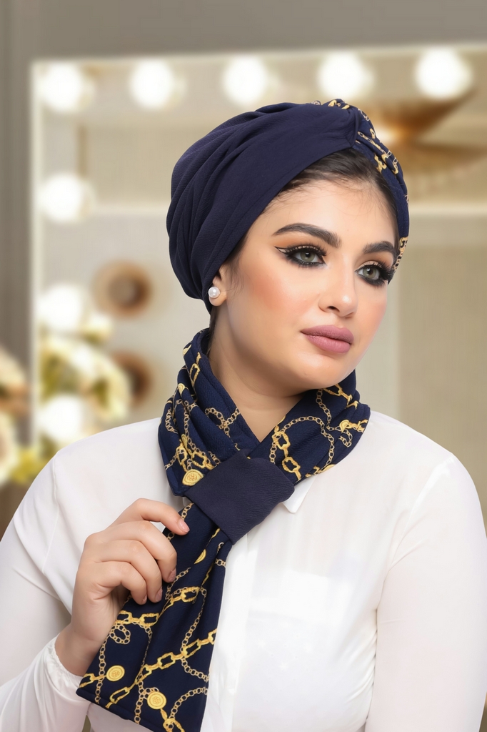 Turban  & Scarf Crocs one piece Liverpool material - Smile Turbans - 1266