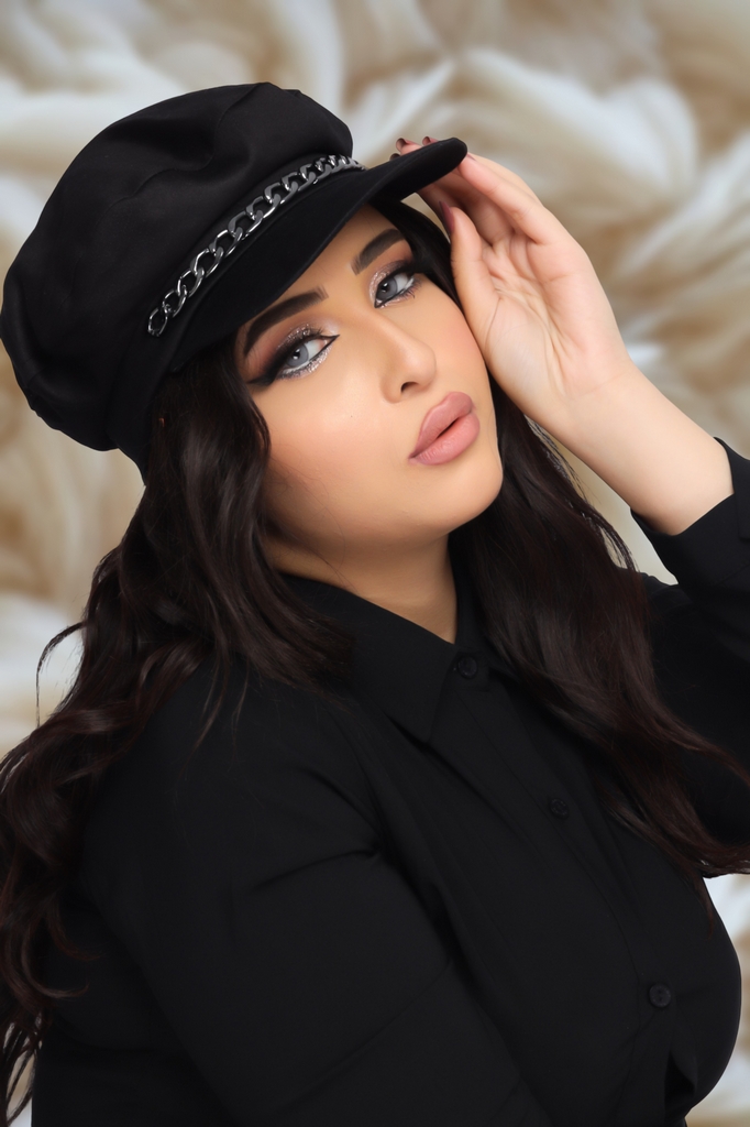 Beret beret with a brooch crepe - Smile Turbans - 1290