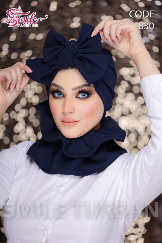 Turban  & Scarf bow crepe material - Smile Turbans - 1300