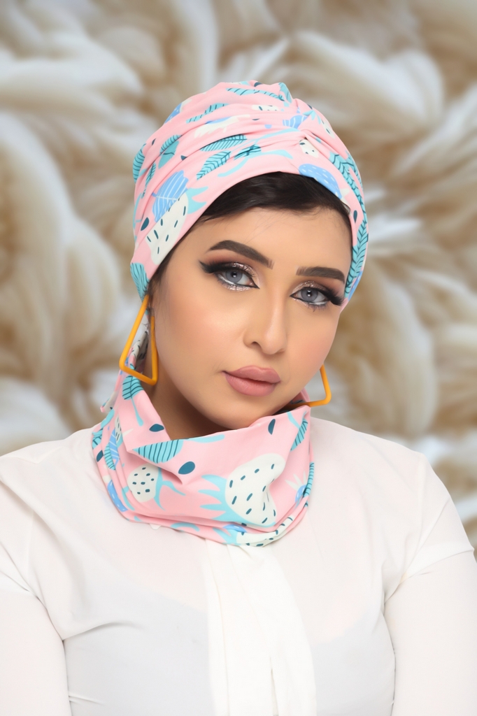 Turban Scotch crepe material - Smile Turbans - 1304