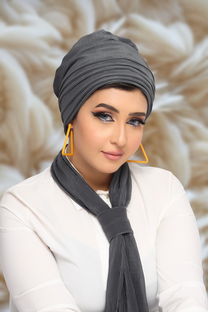 Turban  & Scarf Scotch Bliss satin material - Smile Turbans - 1310