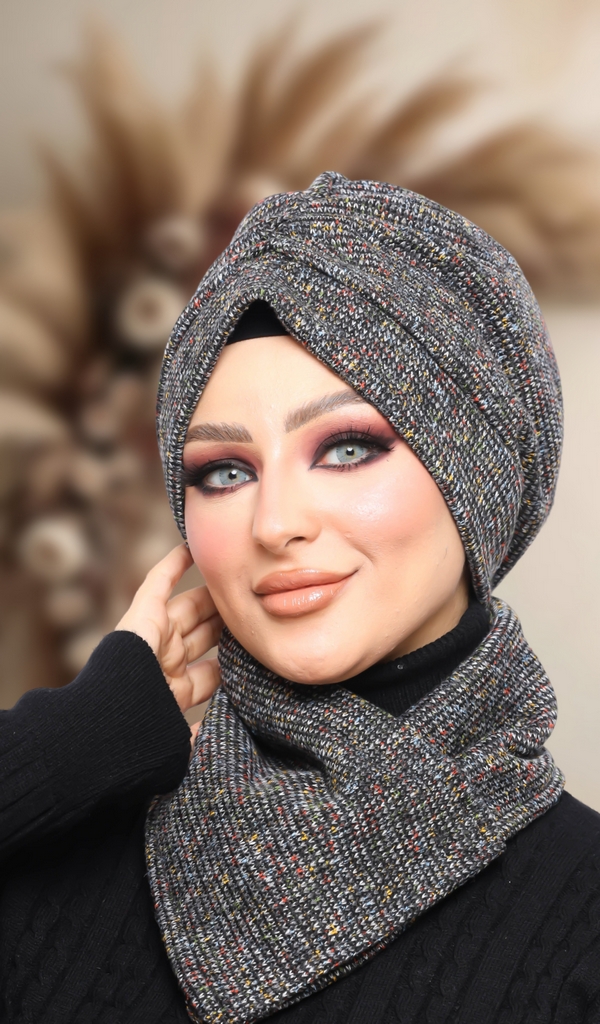 Turban  & Scarf Darby one piece Wool - Smile Turbans - 1350
