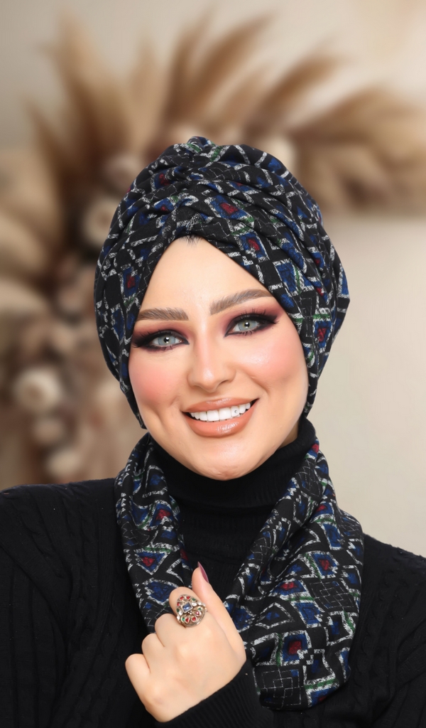 Turban  & Scarf Crocs one piece Wool - Smile Turbans - 1368