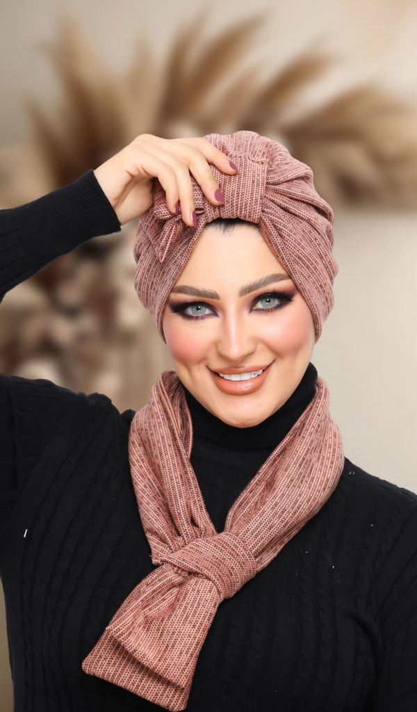 Turban  & Scarf Half a bow Brooch - Smile Turbans - 1376