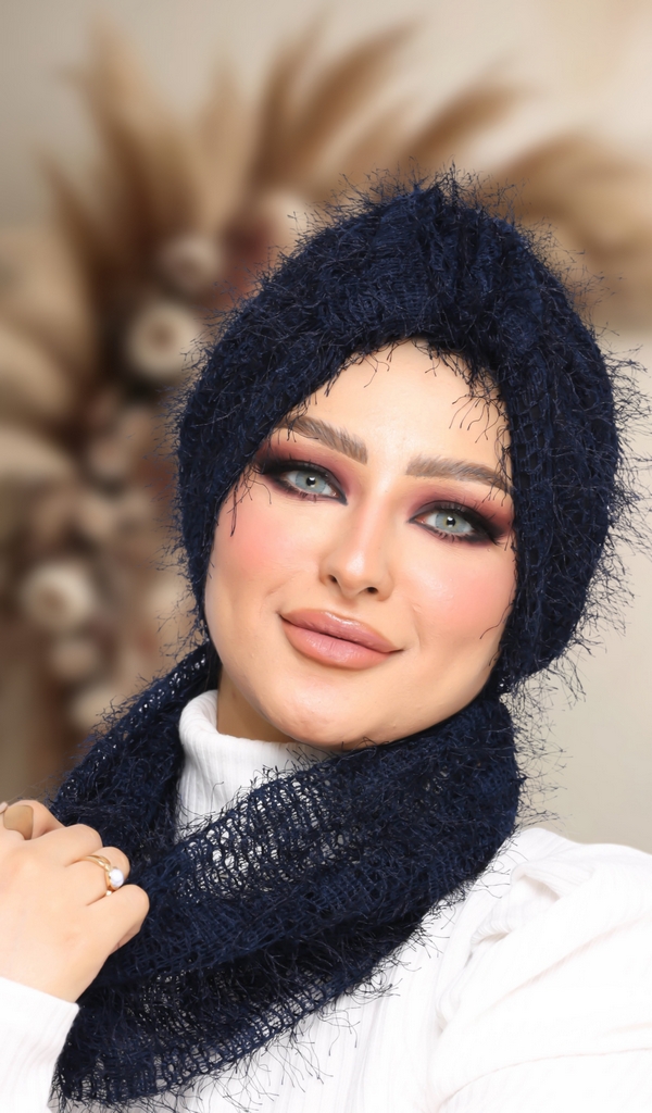 Turban  & Scarf Crown one piece Fur - Smile Turbans - 1386