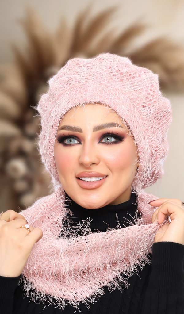 Beret & Scarf Beret mohair - Smile Turbans - 1415