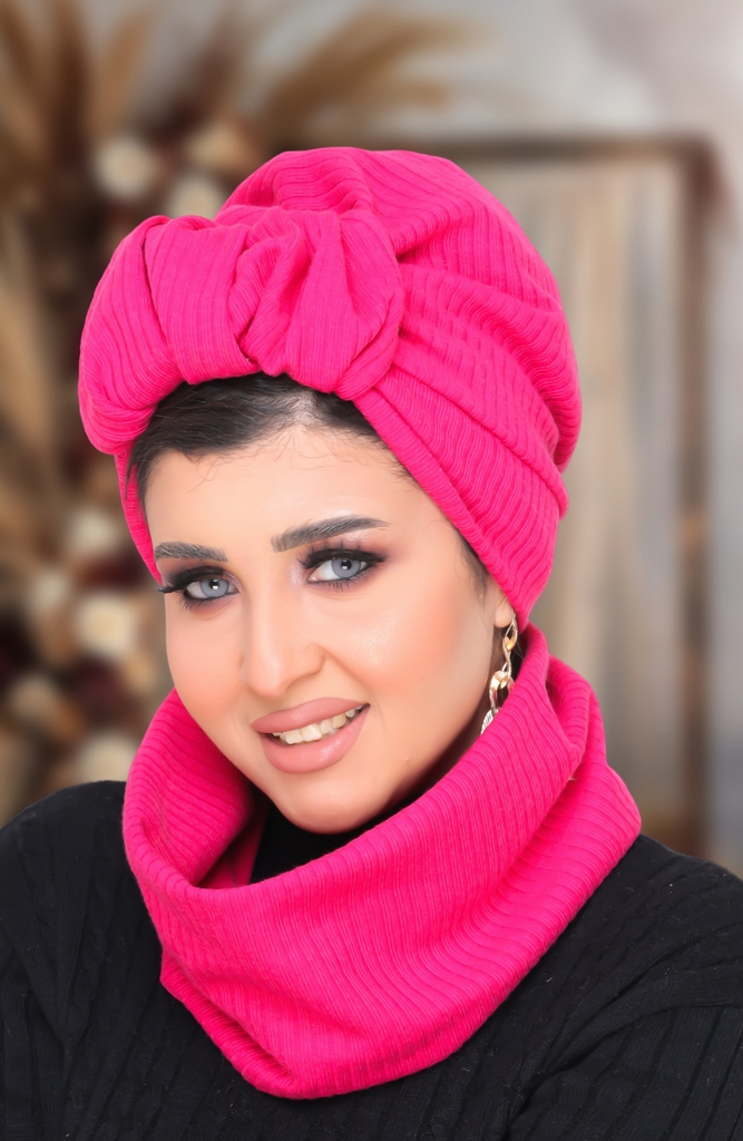 Turban  & Scarf Crown one piece Rib - Smile Turbans - 1423
