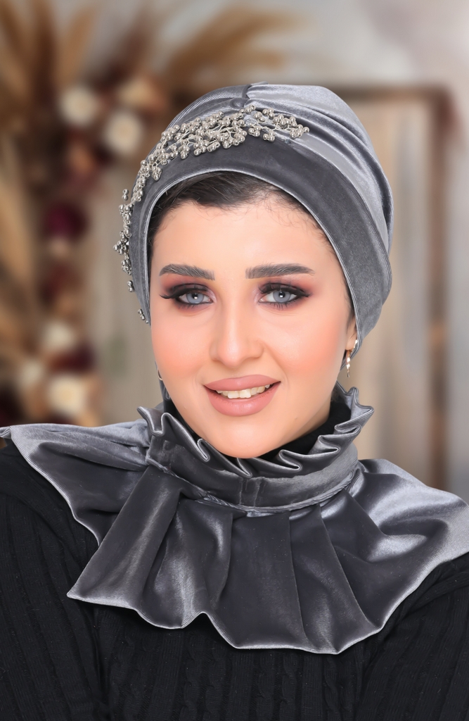 Turban  & Scarf Turban with accessories velvet - Smile Turbans - 1442