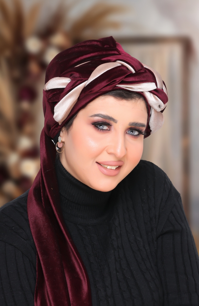 Turban plexus Tow piece velvet - Smile Turbans - 1451