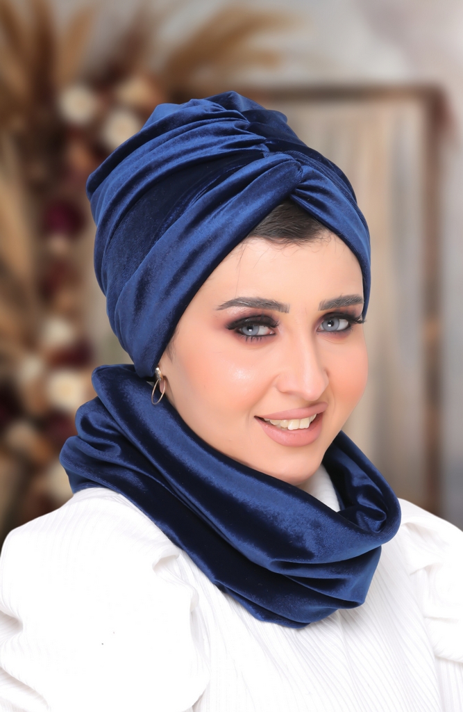 Turban  & Scarf Crocs one piece velvet - Smile Turbans - 1458