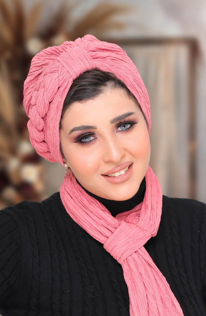 Turban  & Scarf plexus it on one side blisih - Smile Turbans - 1466