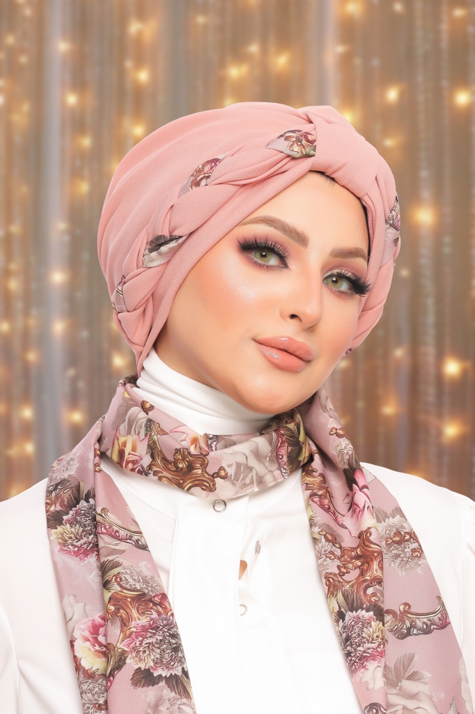 Turban  & Scarf plexus crepe material - Smile Turbans - 1519