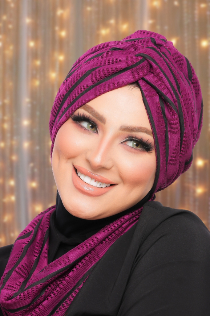 Turban  & Scarf Cross kink - Smile Turbans - 1553